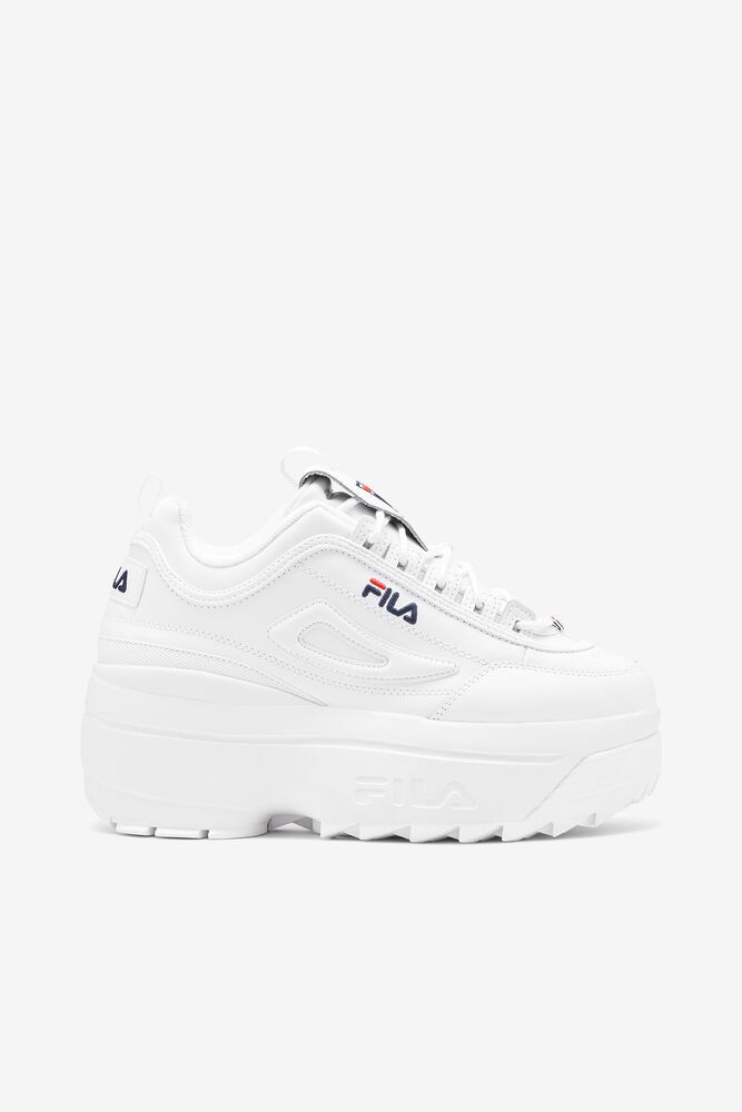 Fila Disruptor 2 Wedge White Sneakers Womens - NZ 64528-CZQT